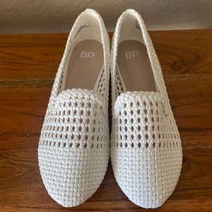 BP Wesley Woven White Flats